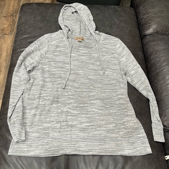 Nine West Vintage America Light Gray Hooded Top - Picture 1 of 4